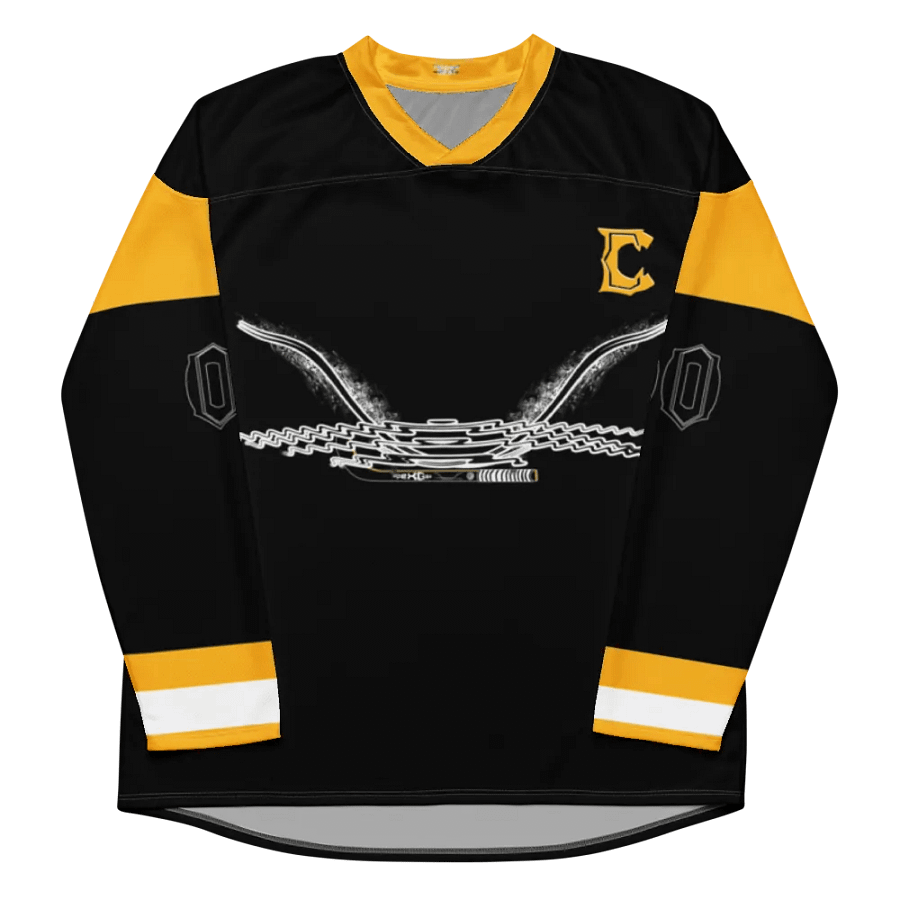 Recycled Hockey Fan Jersey - Black - Black HApex Gear Black Logo product image (2)