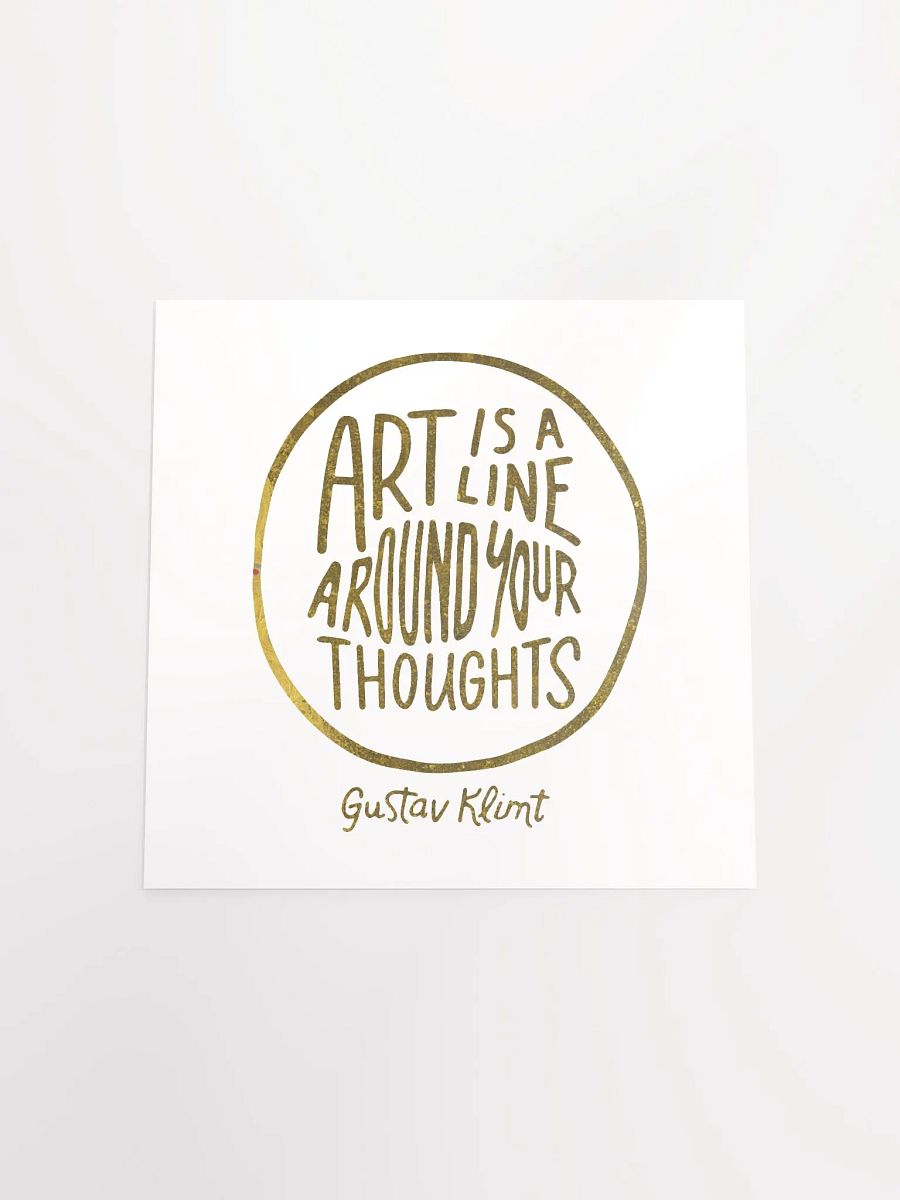 Gustav Klimt: "Art Is A Line" Quote - Print product image (4)