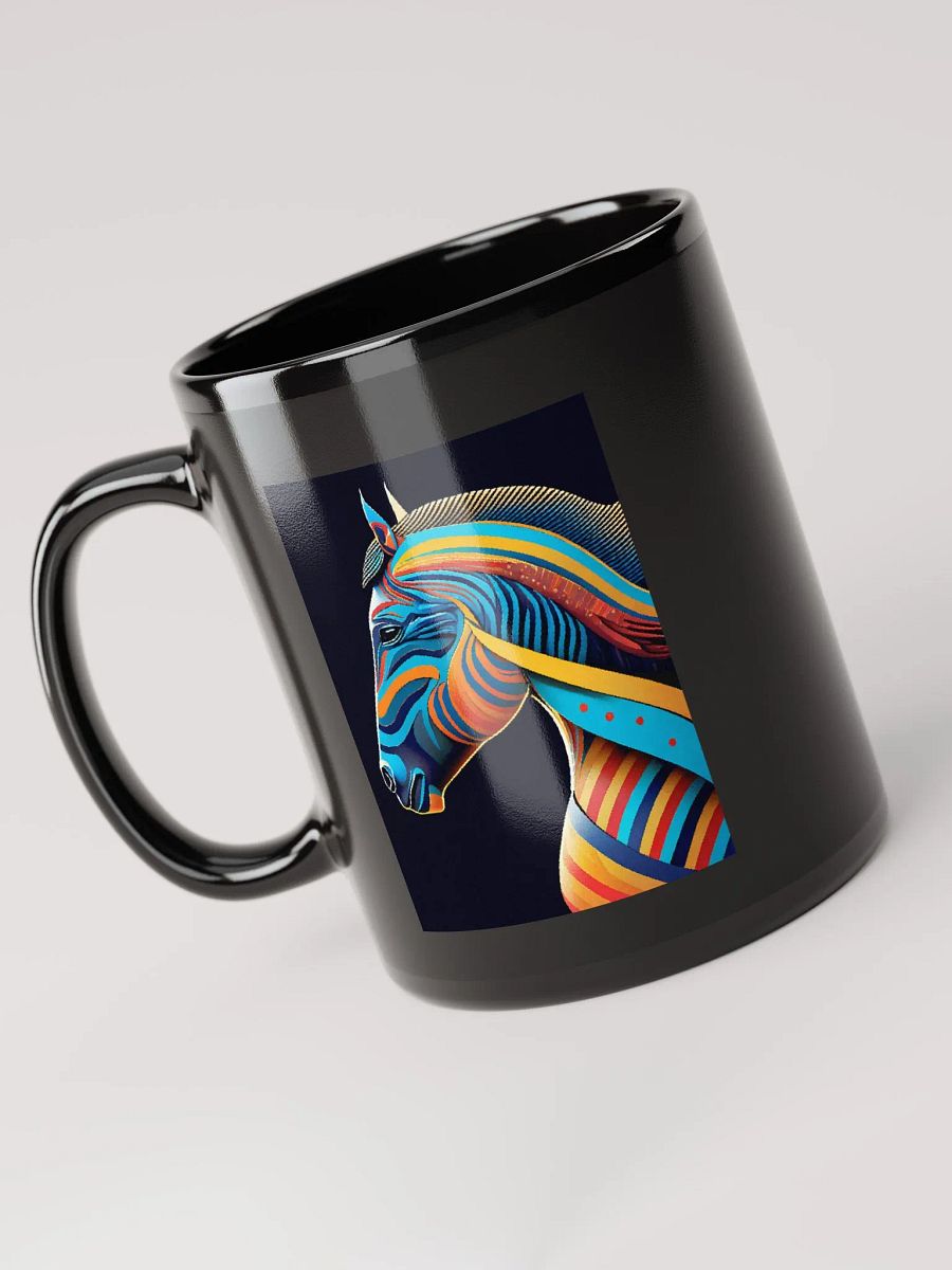 Stylized horse illustration made of coloured ribbons (front & back) product image (3)