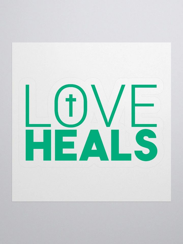 Copy of LOVE HEALS - Kiss Cut Stickers (green) product image (1)