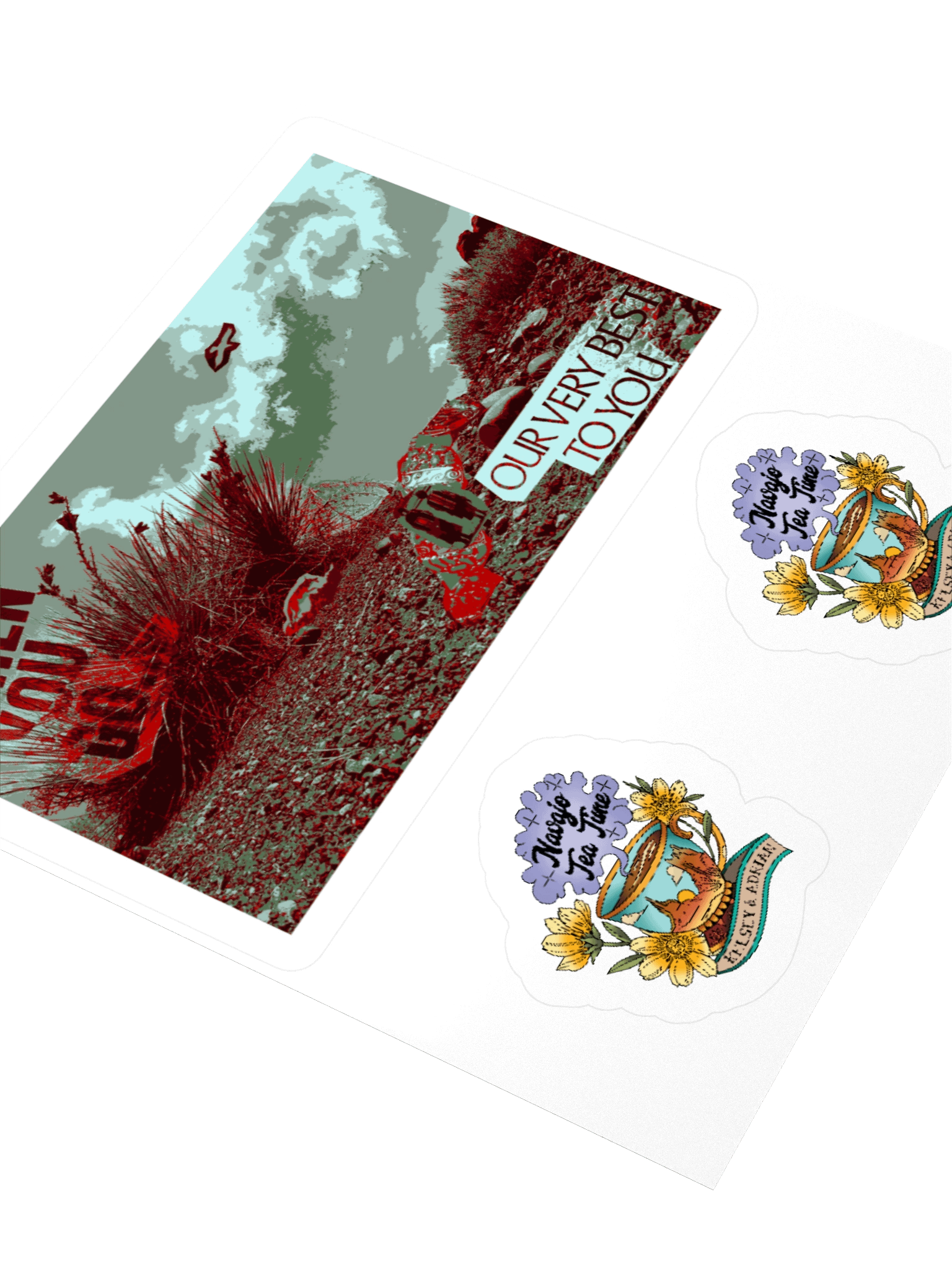 Navajo Tea Time's "The Silence They Left" Red Sticker Design product image (8)