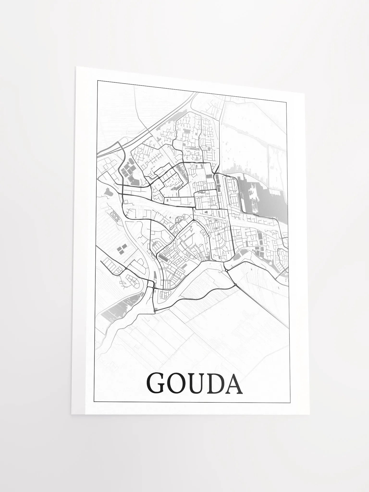 Gouda, Netherlands, city map print product image (13)