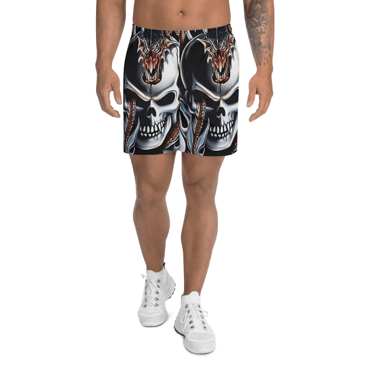 Dragon Skull Athletic Long Shorts product image (1)