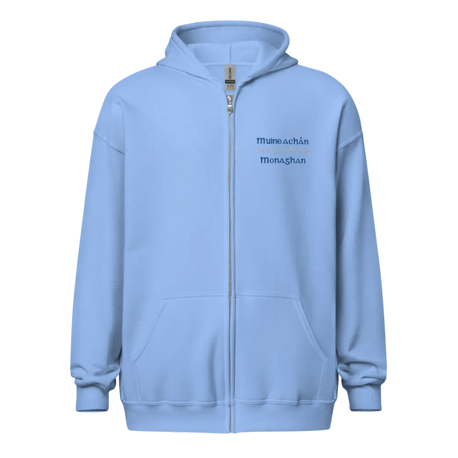Monaghan/Muineachán Orthodox style Ogham embroidered Zip Hoodie product image (5)