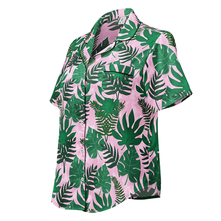 Jungle Leaves Pattern Women's Pajama Top product image (1)