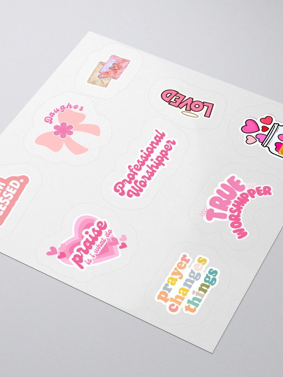Worship & Love Kiss Cut Stickers Set product image (3)