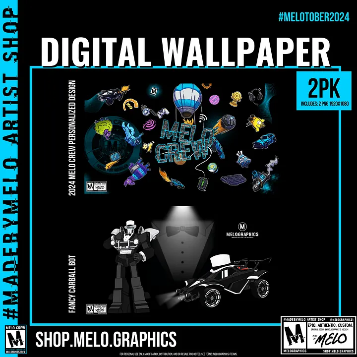 #MELOtober 2024 Digital Wallpaper 2pk | #MadeByMELO product image (1)