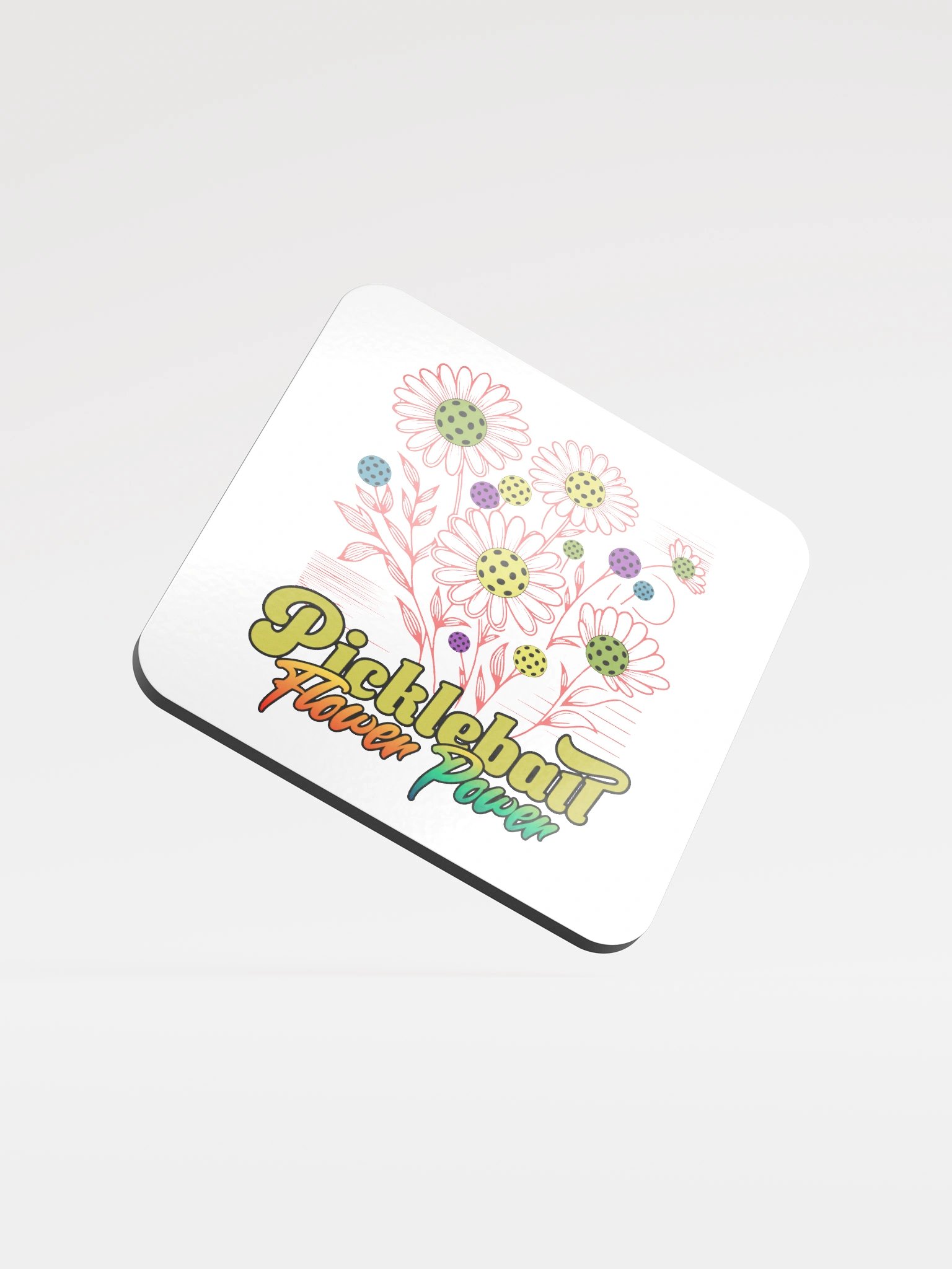Pickleball Flower Power Coaster Set product image (2)