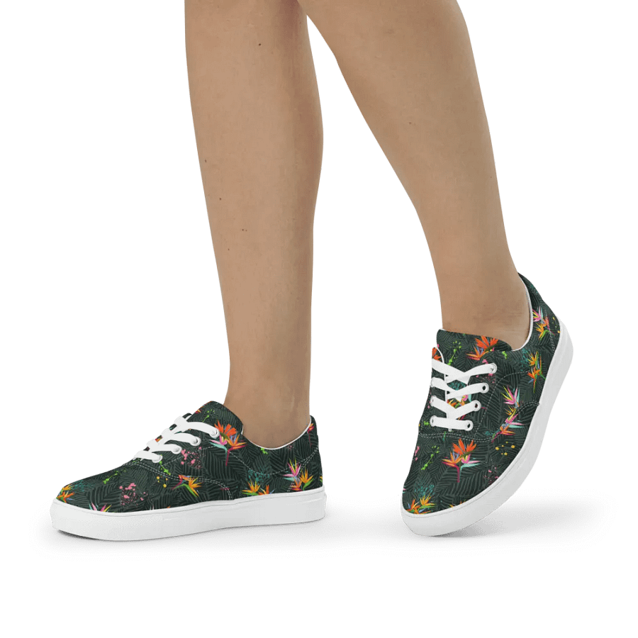 Birds of Paradise Lace-Up Canvas Shoes product image (4)