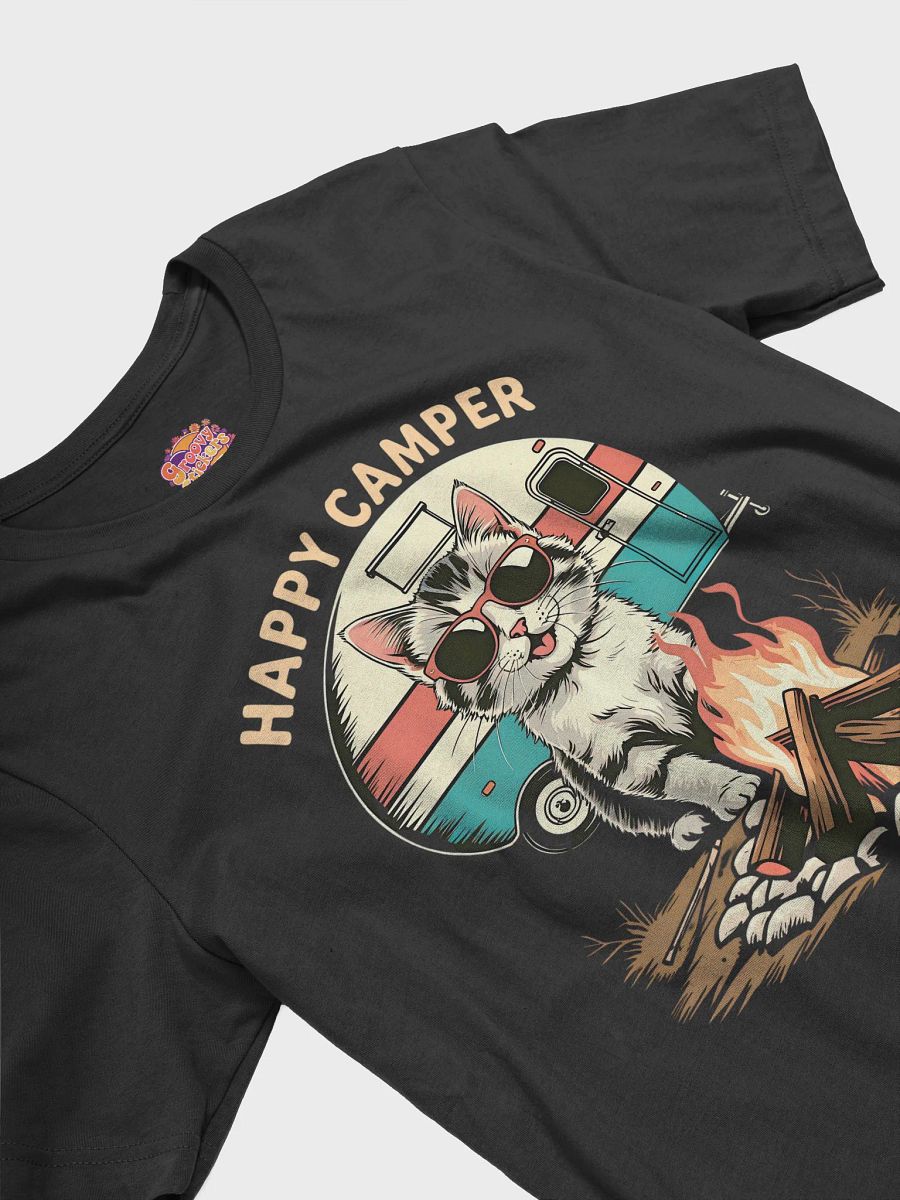 Retro Happy Camper cat T-Shirt product image (23)