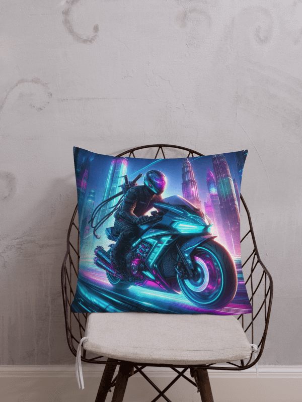 Neon Rider All-Over Print Pillow | | Ai Design Roads never end product image (1)