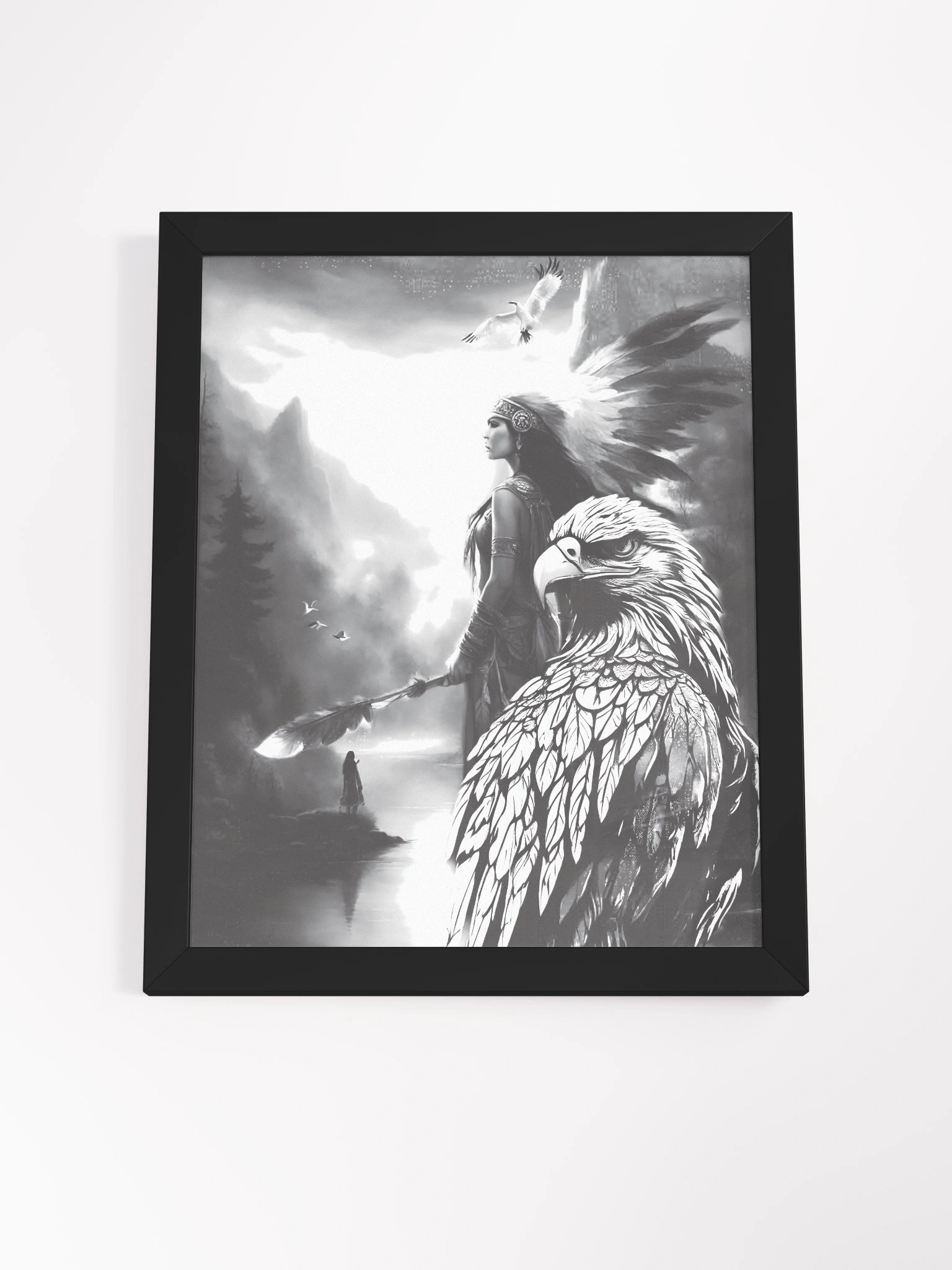 Spirit of the Eagle – Native Warrior Art Print 11x14 product image (3)
