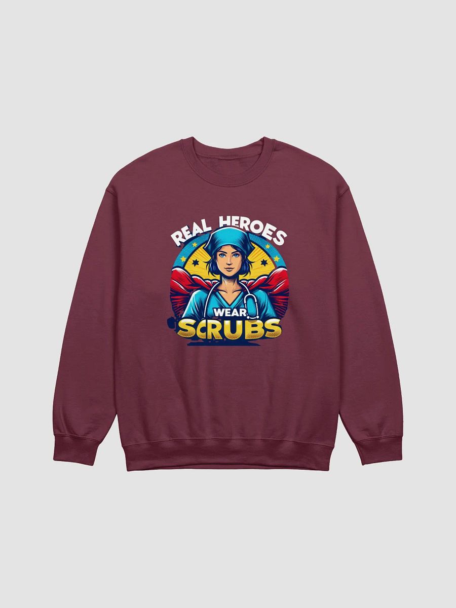 Real Heroes Wear Scrubs Crewneck Sweatshirt product image (5)