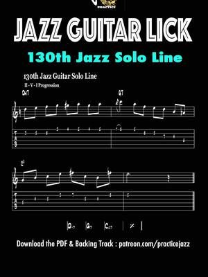 This ii–V–I just makes sense. Easy to memorize. Strong resolution. Sounds good every time. ▶️ Full tab & backing track → patreon.com/practicejazz #jazzguitar #guitarlicks #iivi #guitarpractice #lickoftheday #guitarsolo #guitartok #foryou