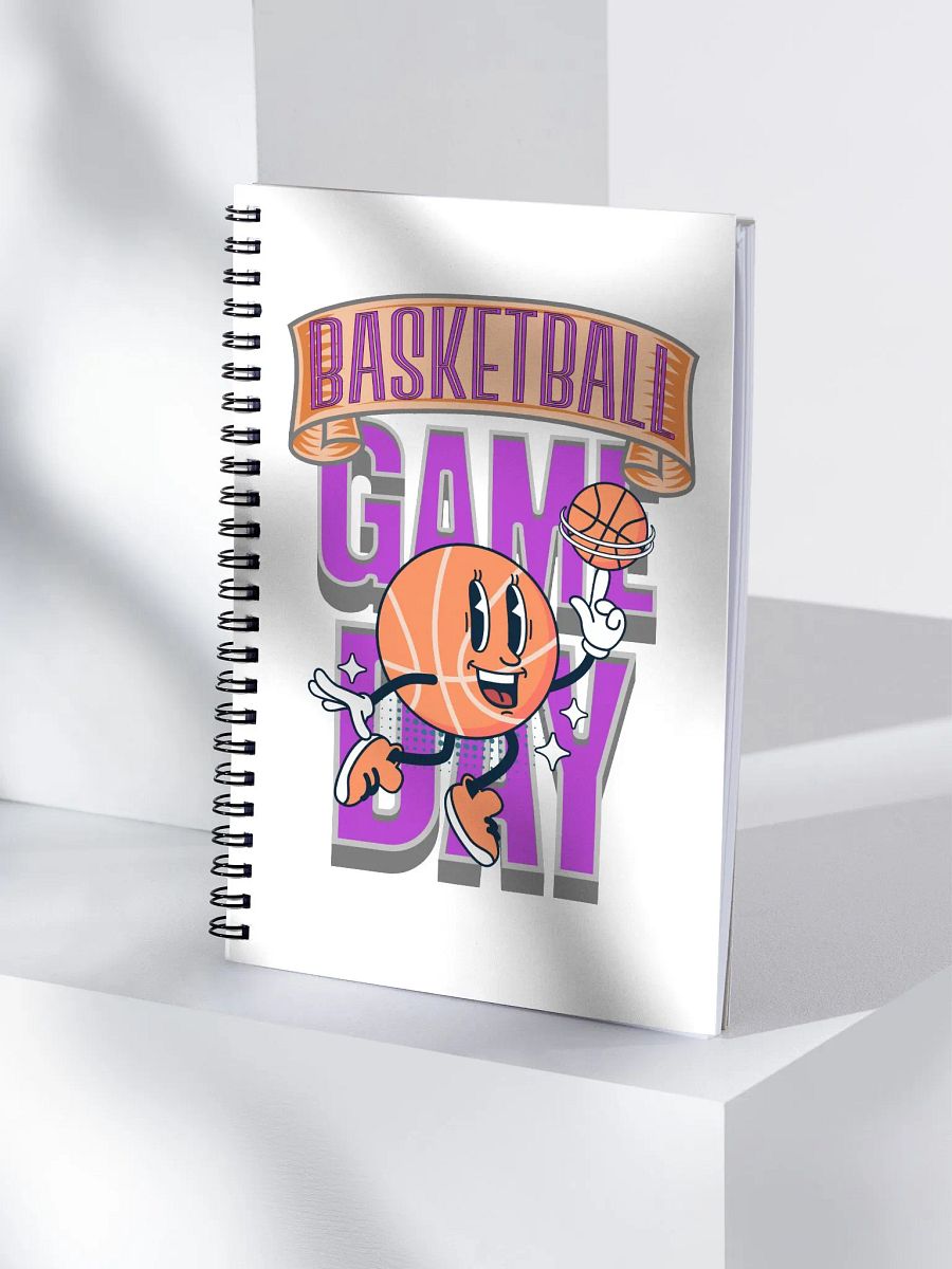 Game Day Basketball Cheerful Spiral Notebook product image (3)
