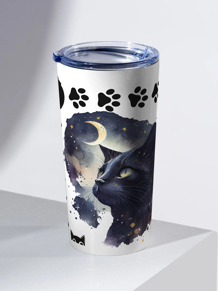 Black cat tumbler product image (2)