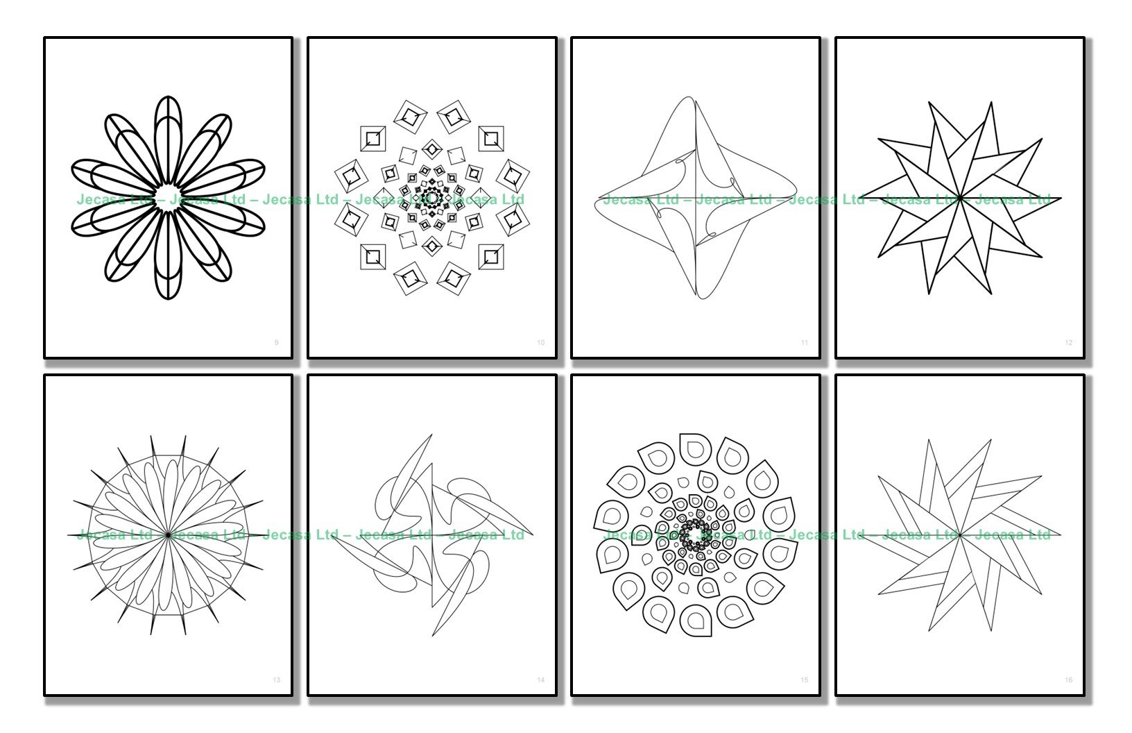 100 Geometric Mandala Coloring Pages | PDF | Digital File | Series GM2025 Vol. 7 product image (4)