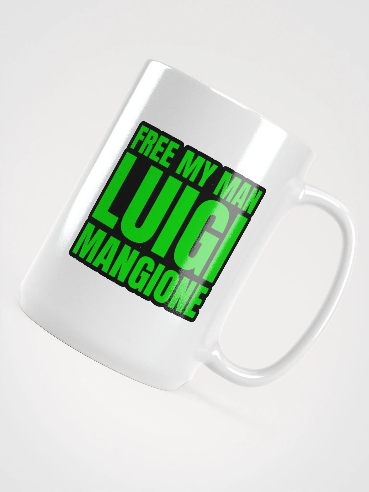 FREE MY MAN LUIGI MANGIONE White Glossy Mug product image (2)