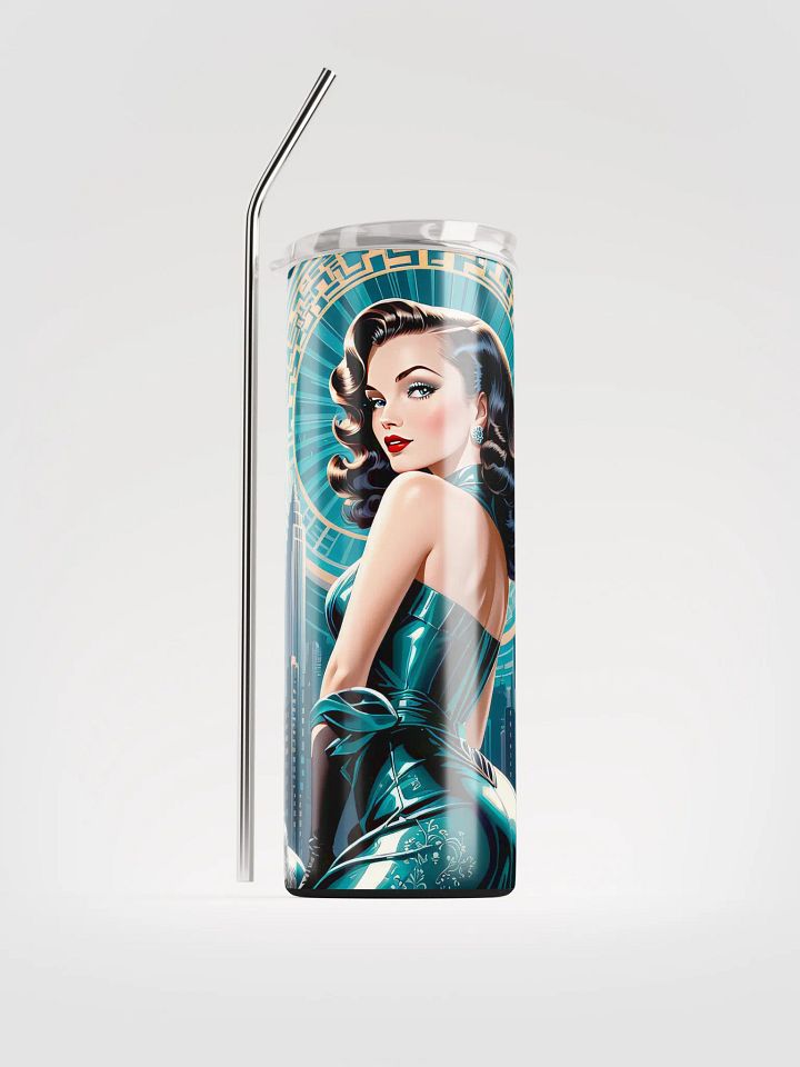 Art Deco Flapper Girl 20 oz Skinny Stainless Steel Tumbler - v3 product image (1)