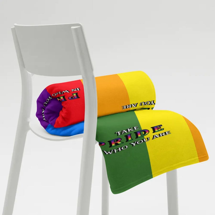 Pride Rainbow Throw Blanket product image (8)