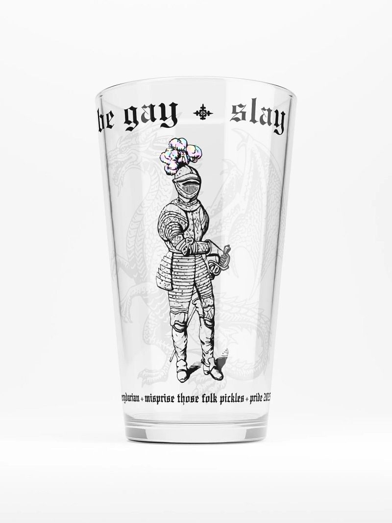 🗡️be gay & slay pint glass pride 2025🗡️