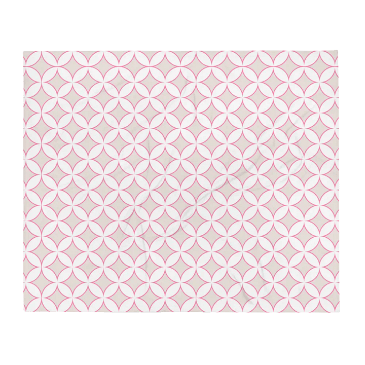 HAMPTONS CHIC - FRESH PINK BEIGE CIRCLES PLUSH BLANKET product image (1)