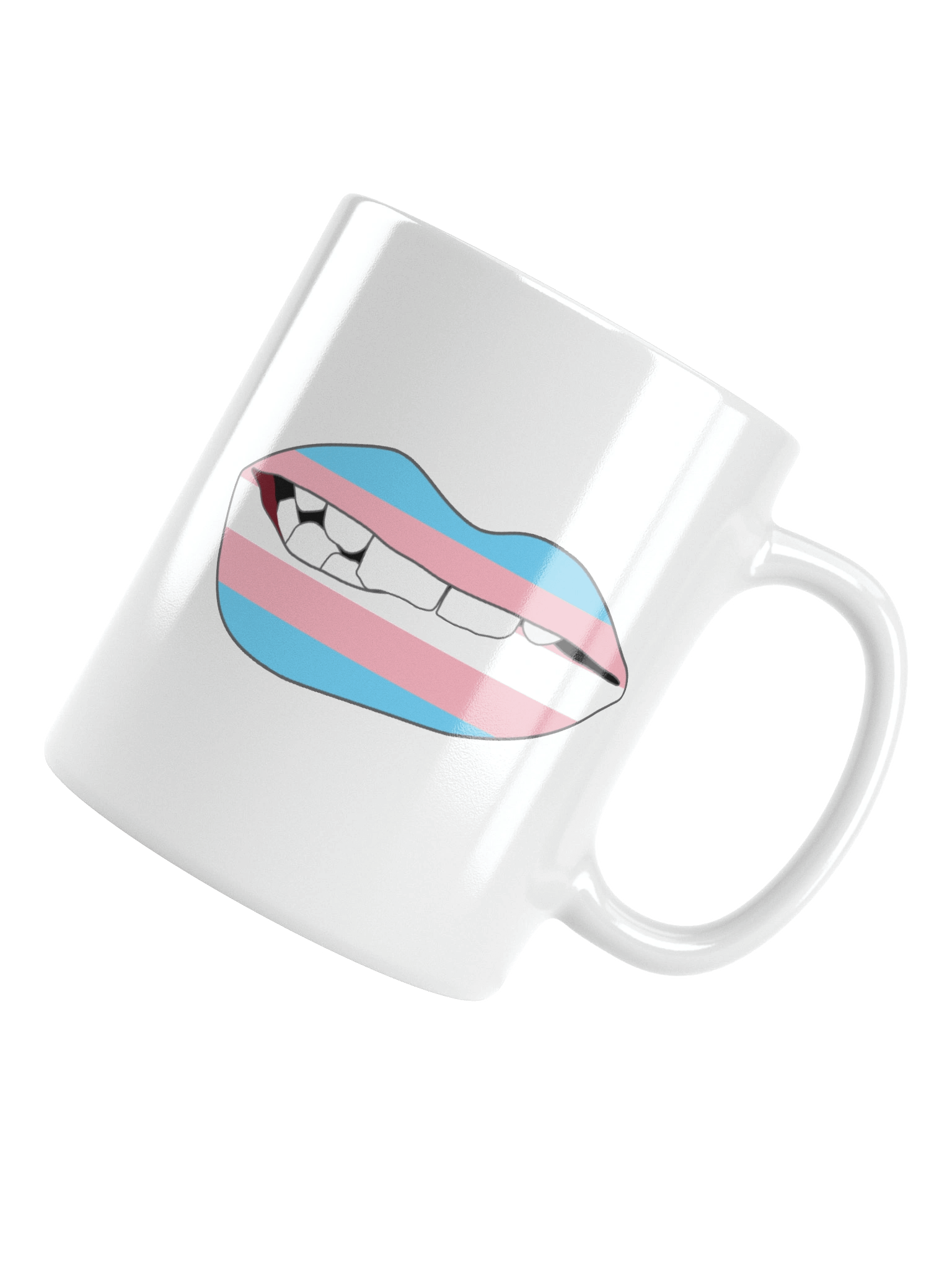 Trans Pride Flag Biting Lips Mug product image (4)