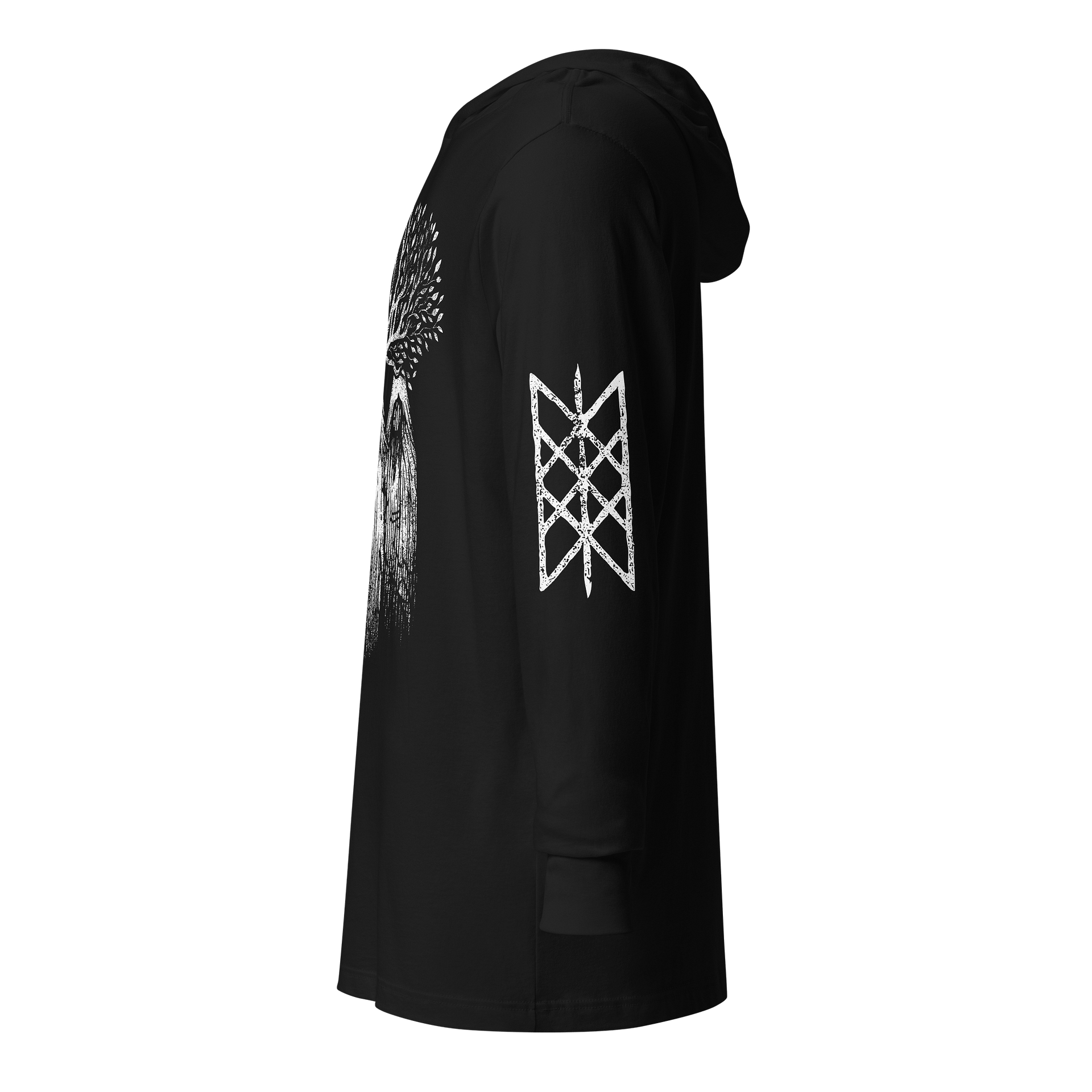 Weavers of Wyrd Hooded Long Sleeve Tee with Sleeve Prints product image (3)