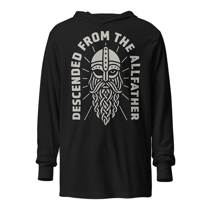 Descended from the Allfather Hooded Long Sleeve Tee product image (19)