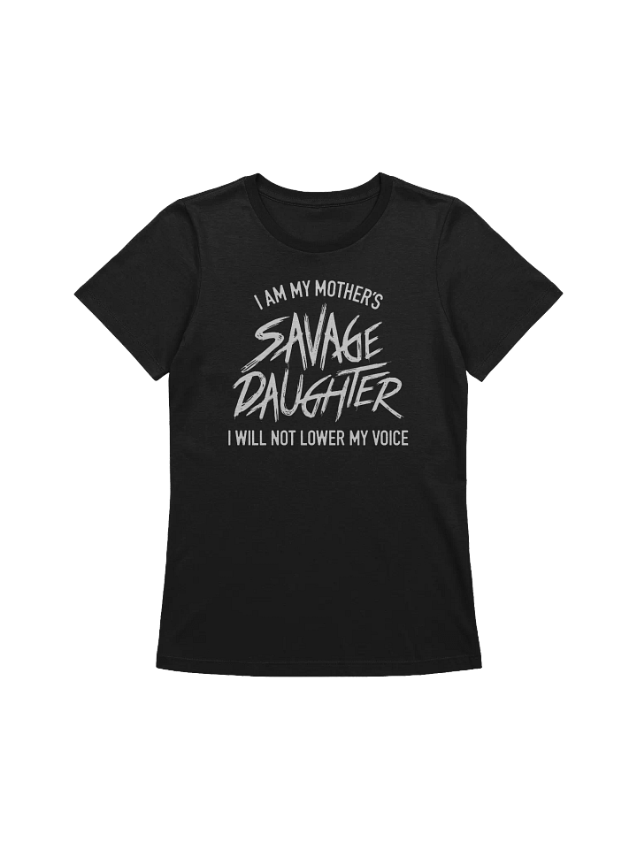 Savage Daughter Women's Supersoft Relaxed-fit T-Shirt (white print) product image (1)