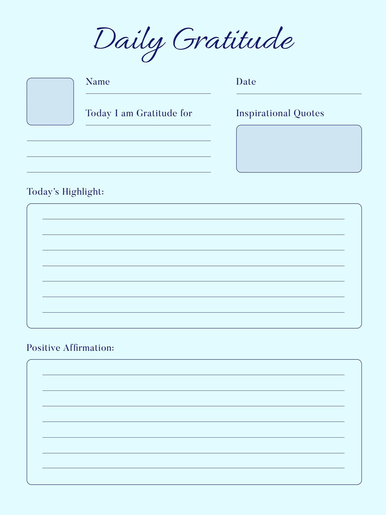 6 Piece Daily Planner Set (Blue) product image (3)