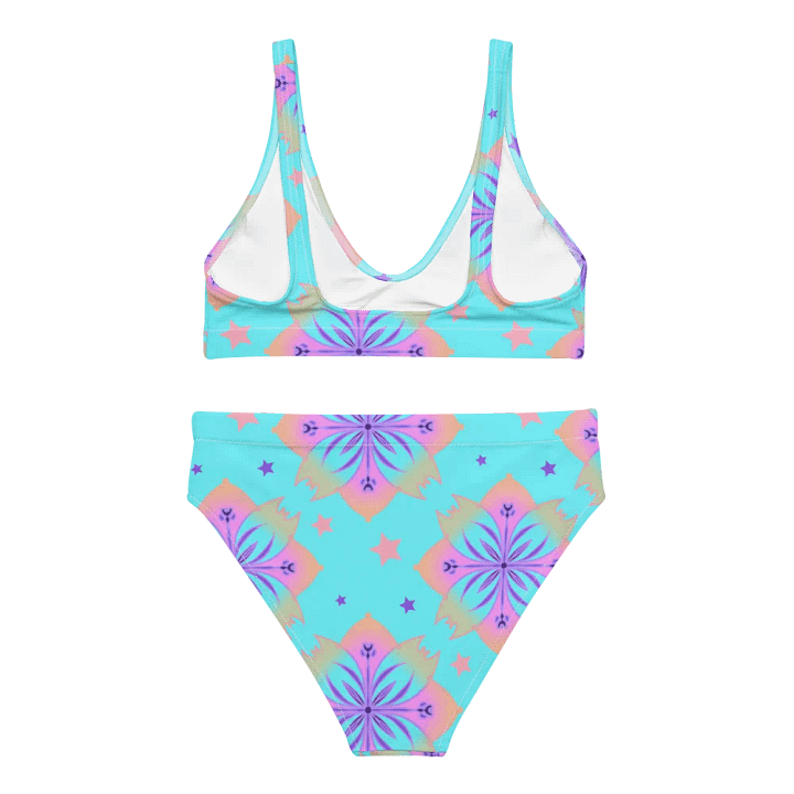 Pretty Pastel Bow Pattern High Waisted Bikini product image (2)