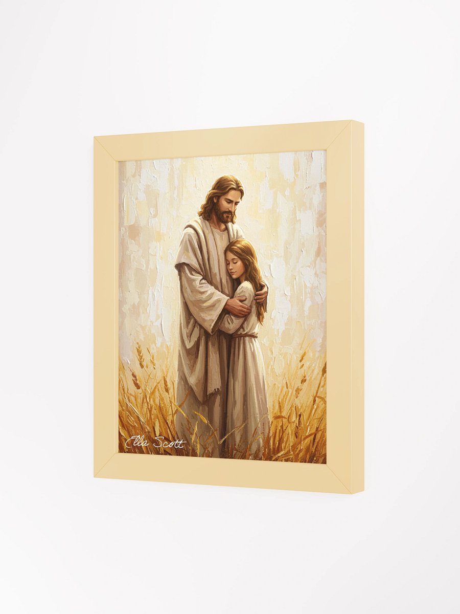 Comfort With Him, Christian Wall Art, Jesus Hugs Girl, Jesus and Woman, Jesus with Girl Framed High-Quality Matte Poster product image (9)