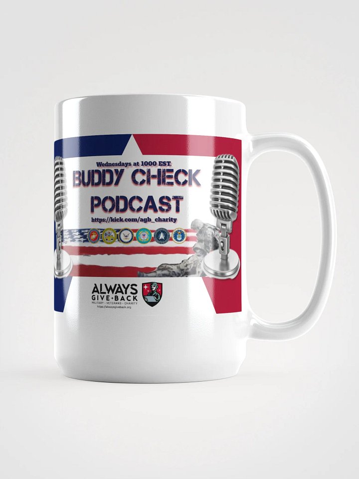 Buddy Check Podcast Retro Mic Mug product image (1)