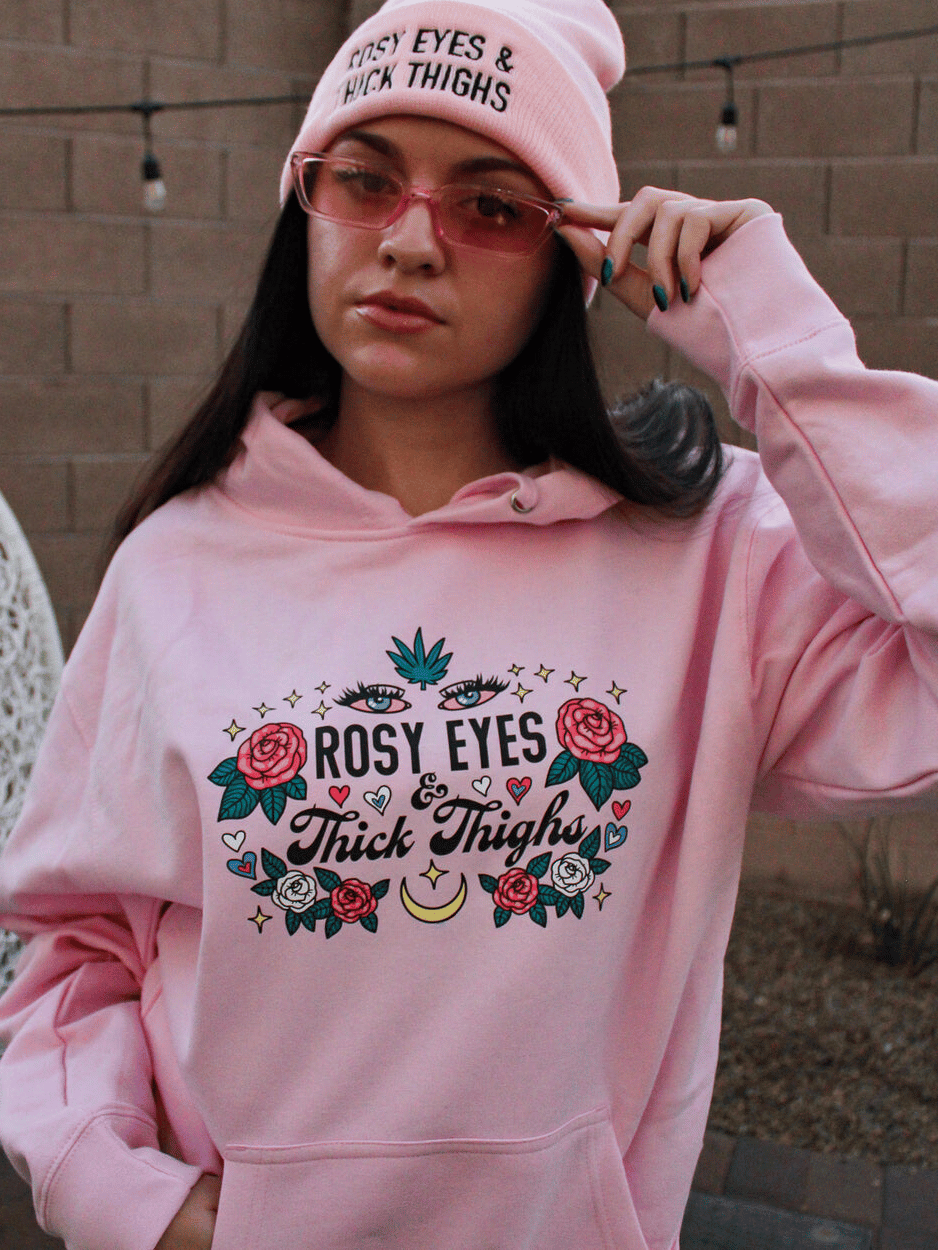 Rosy Eyes & Thick Thighs Hoodie product image (1)