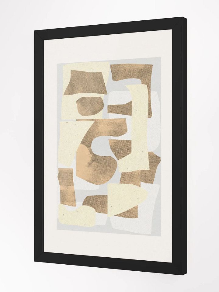 Layered Earth Tones Framed Poster | Natural Abstract Design for Warm, Inviting Spaces product image (1)