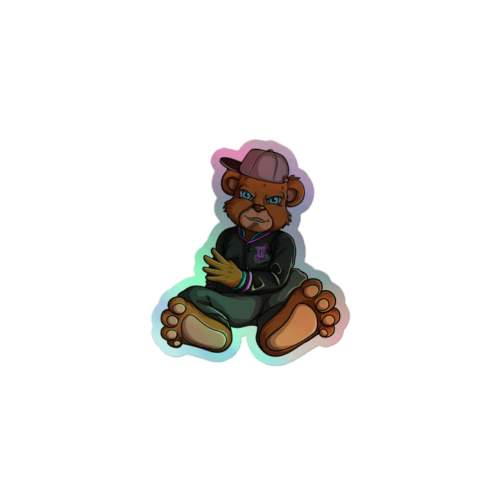 Sitting Bear Holo Sticker product image (1)