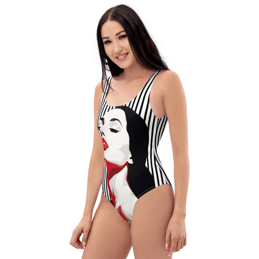Sultry Red Lips One-Piece Women's Swimsuit product image (3)