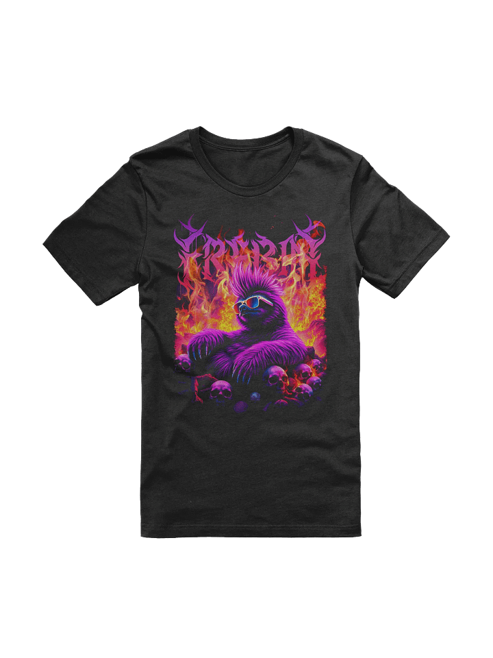 Inferno – Flaming Gothic Sloth T-Shirt product image (1)