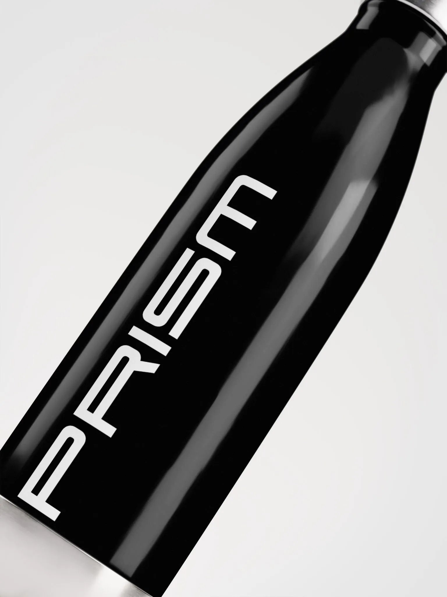 Black Stainless Steel Water Bottle - Classic Prism Label product image (2)