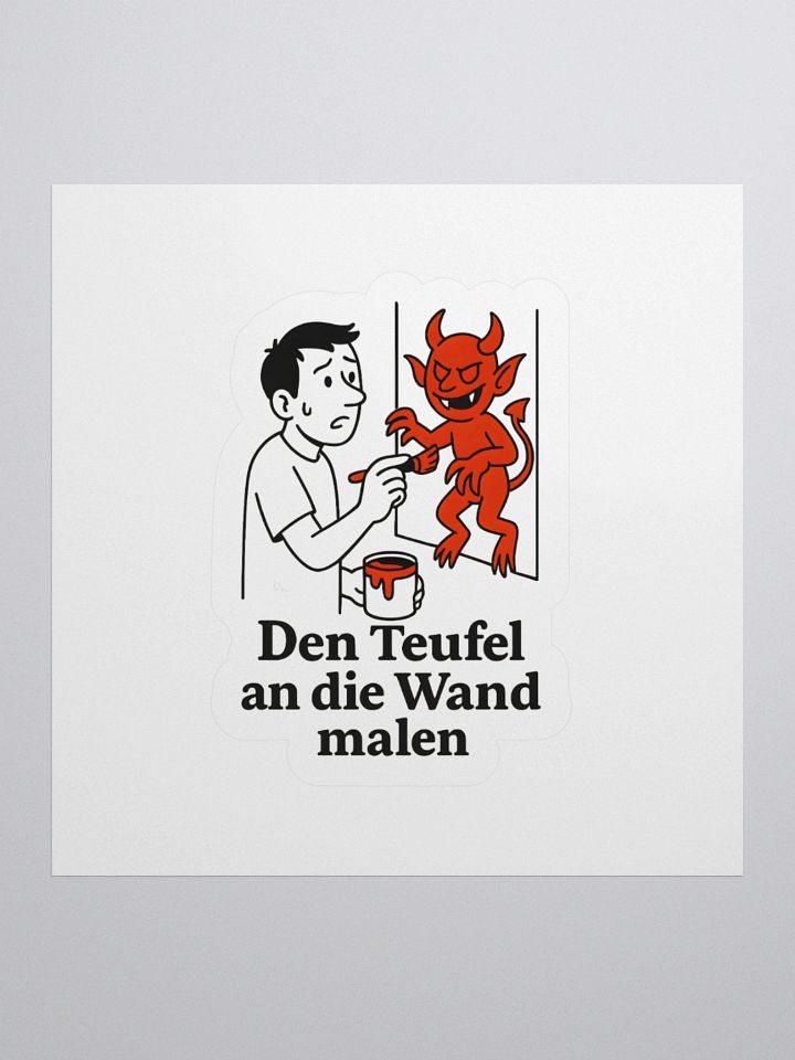 Den Teufel an die Wand malen To paint the devil on the wall sticker by dark alphabet product image (1)