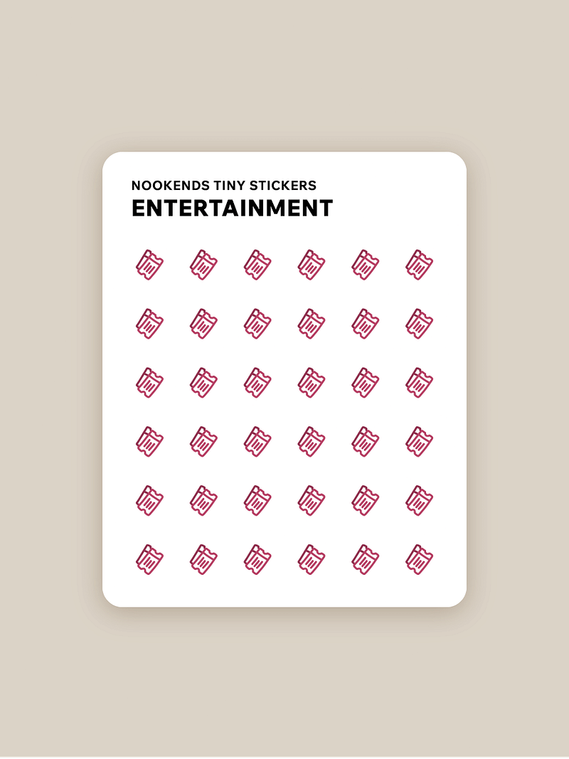 Tiny Stickers: Entertainment FREEBIE