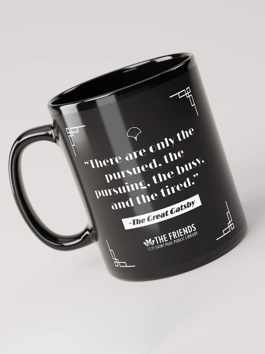Great Gatsby "pursued and tired" quote mug product image (1)