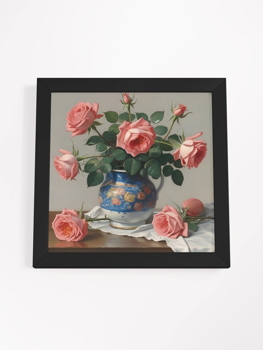 Pink Roses on Table Framed Premium Poster product image (17)