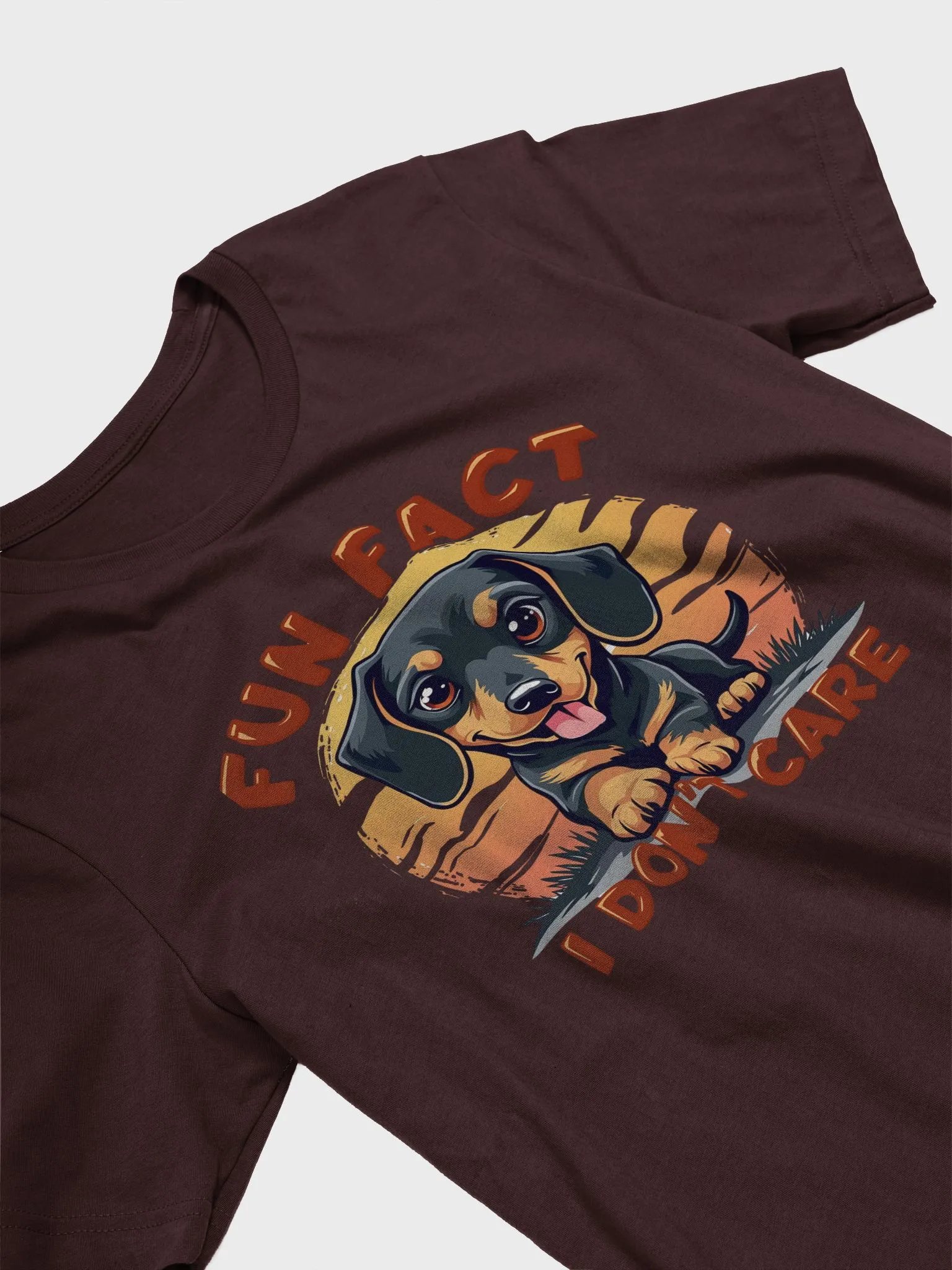 Fun Fact: I Don’t Care - Sassy Dachshund T-Shirt product image (7)