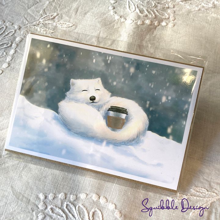 Mini Print - Arctic Coffee Fox product image (1)