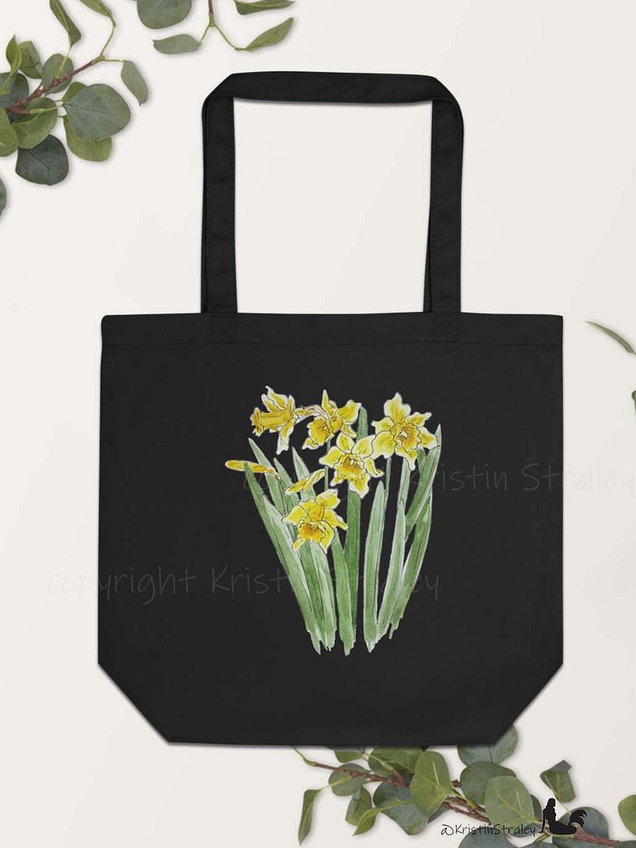 Daffodils Watercolor Art Print Eco Cotton Tote Bag product image (5)