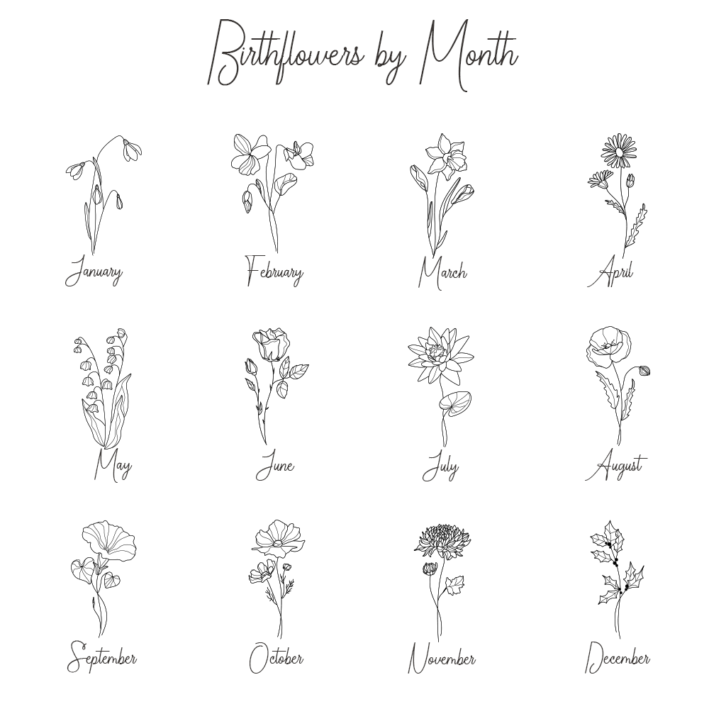 Time to Bloom Necklace - Custom Name & Birth Flower Necklace product image (6)