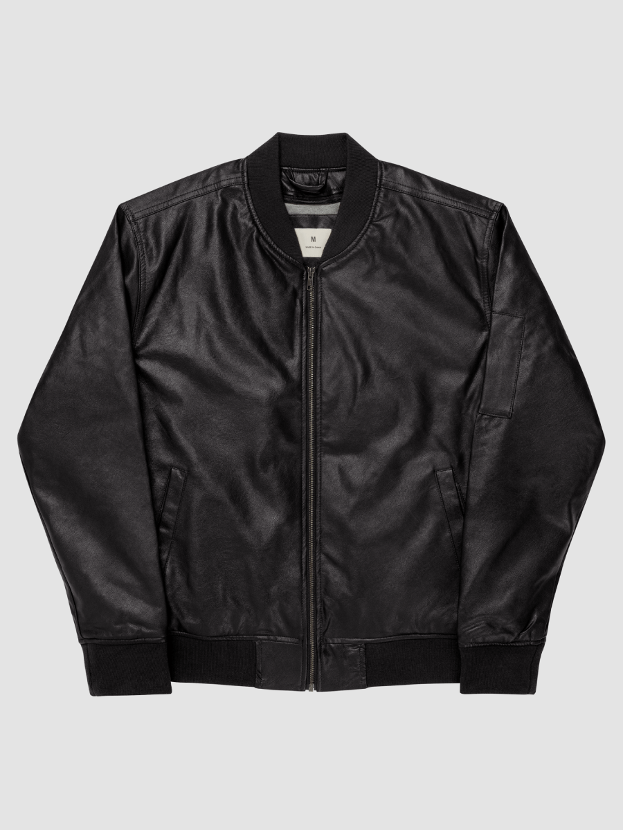 Keisha Out ~ Threadfast Apparel Faux Leather Bomber Jacket product image (3)