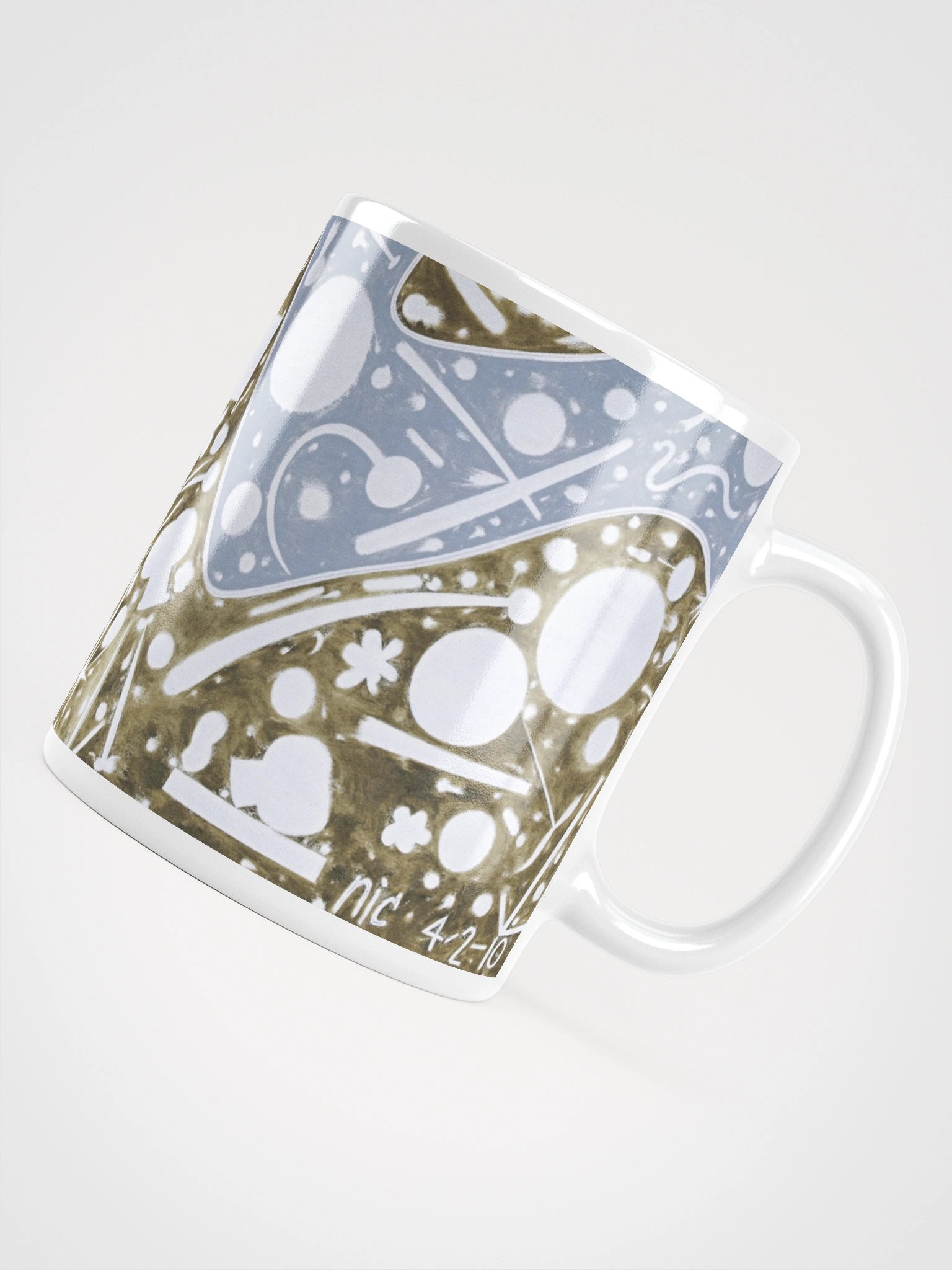 Cartoon Clock White Glossy Mug product image (14)